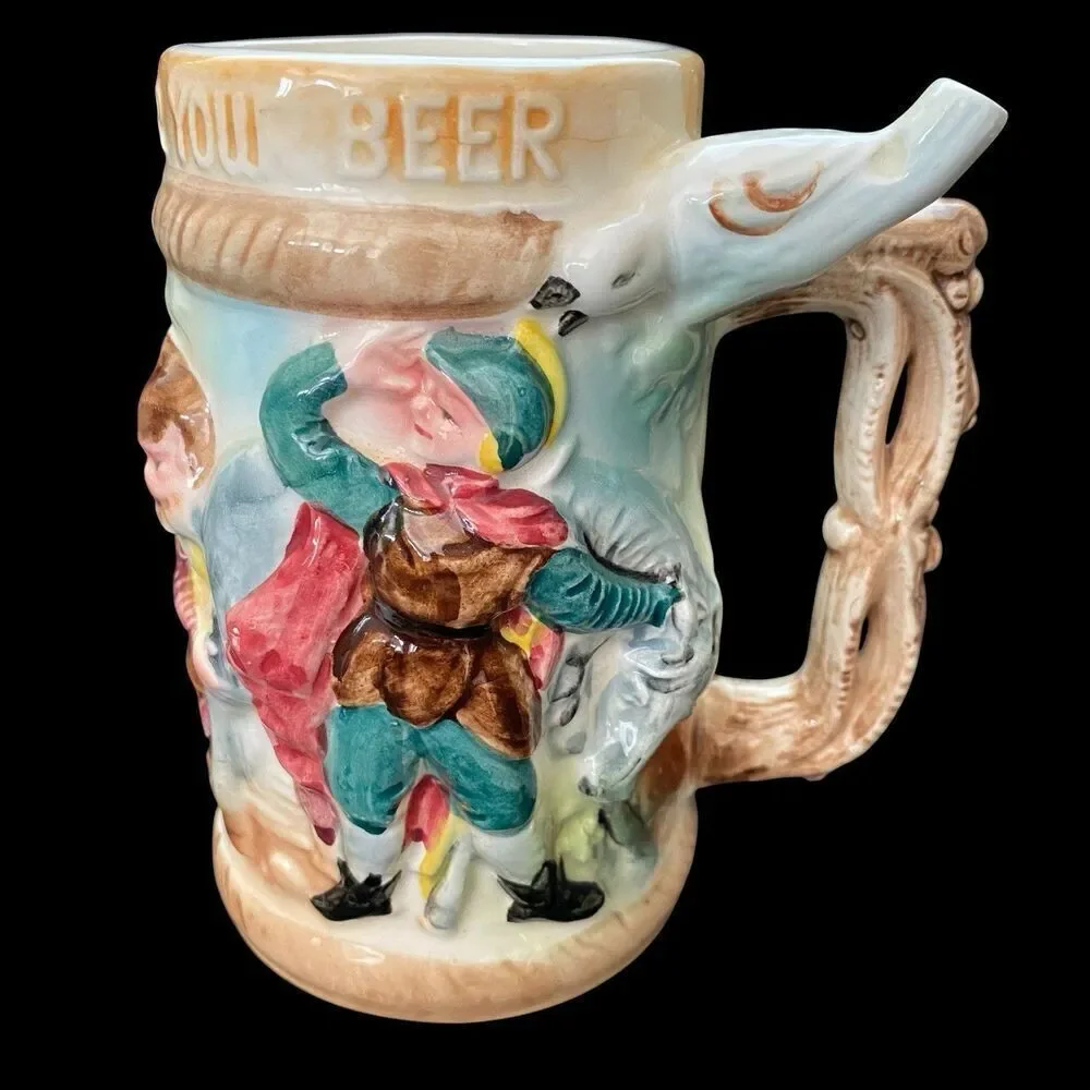 Vintage Whistle for Your Beer Stein Mug Ceramic  Whistle Works Kitsch